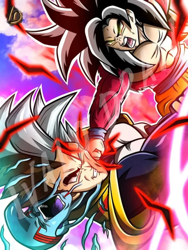 goku ssj4 vs vegeta baby